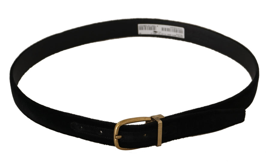 Dolce & Gabbana Velvet belt in black
