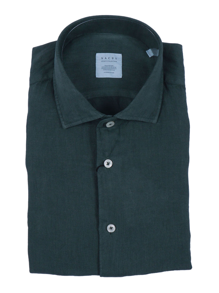 Shirt Green Linen