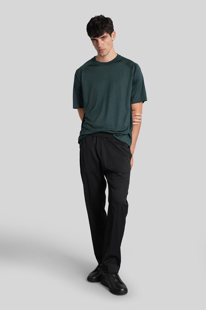 T-Shirt in green wool Abbigliamento