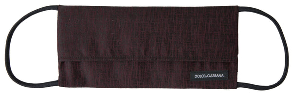 Maroon Pleated Elastic Ear Strap Face Mask Marrone Accessory