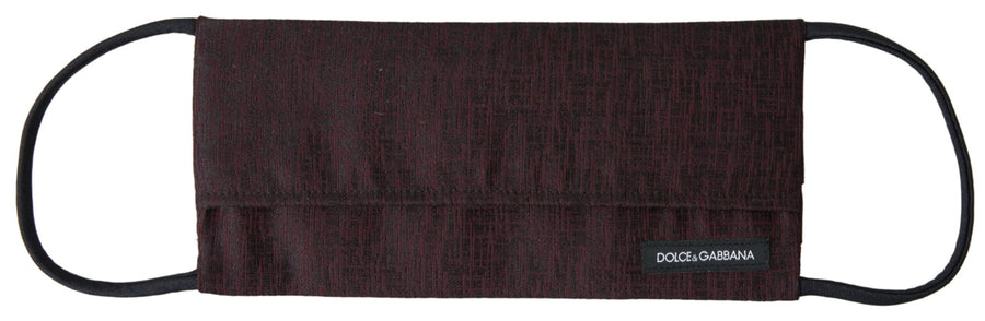 Maroon Pleated Elastic Ear Strap Face Mask Marrone Accessory