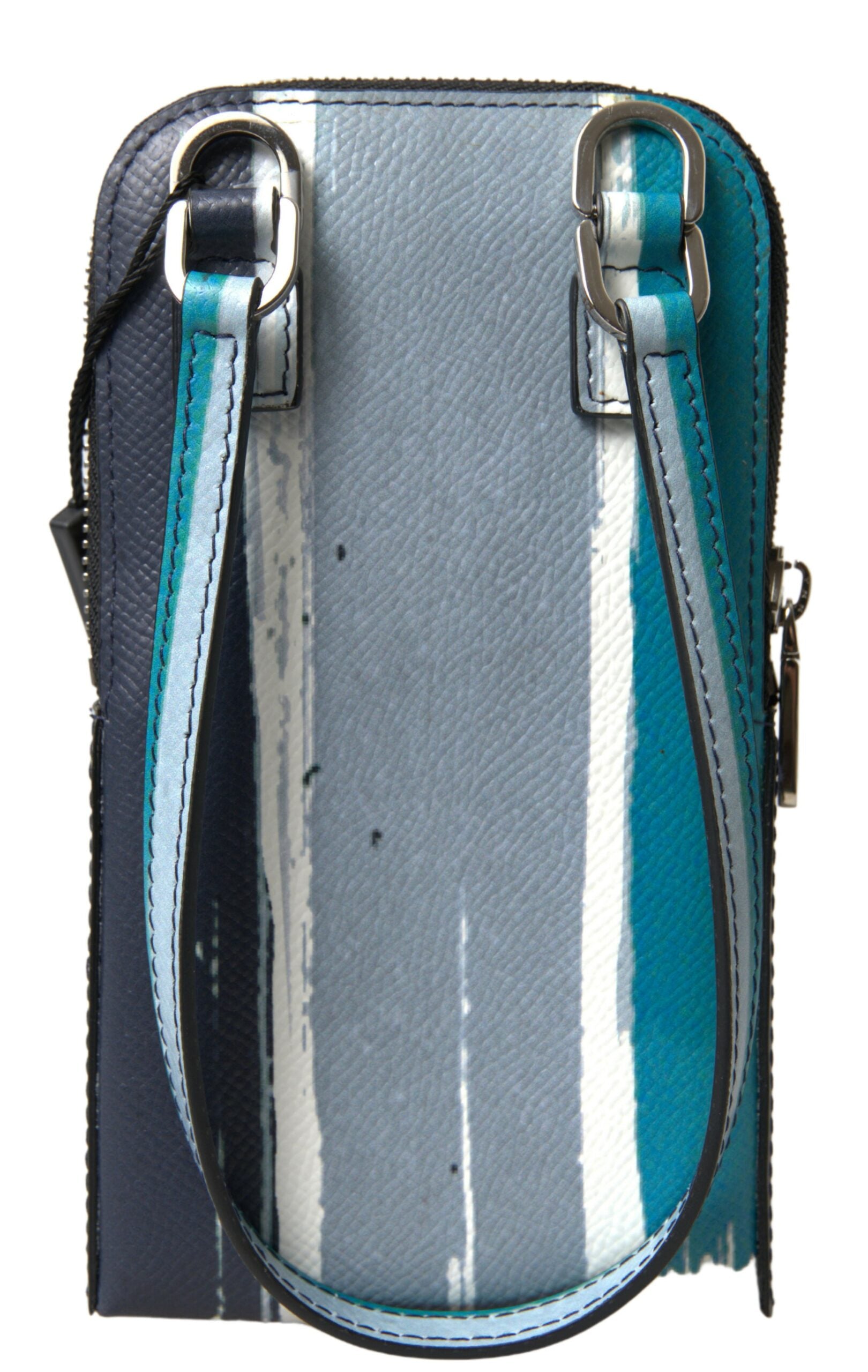 Blue Leather Purse Crossbody Sling Phone Bag Unisex And White