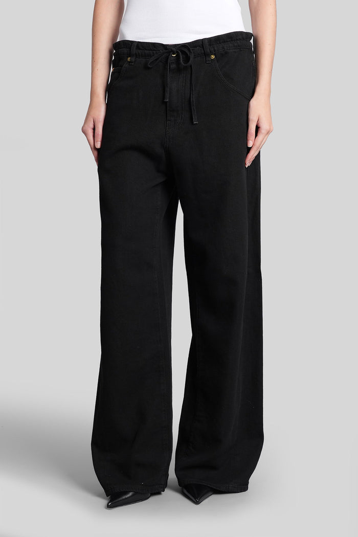 Iris Jeans in black cotton Abbigliamento