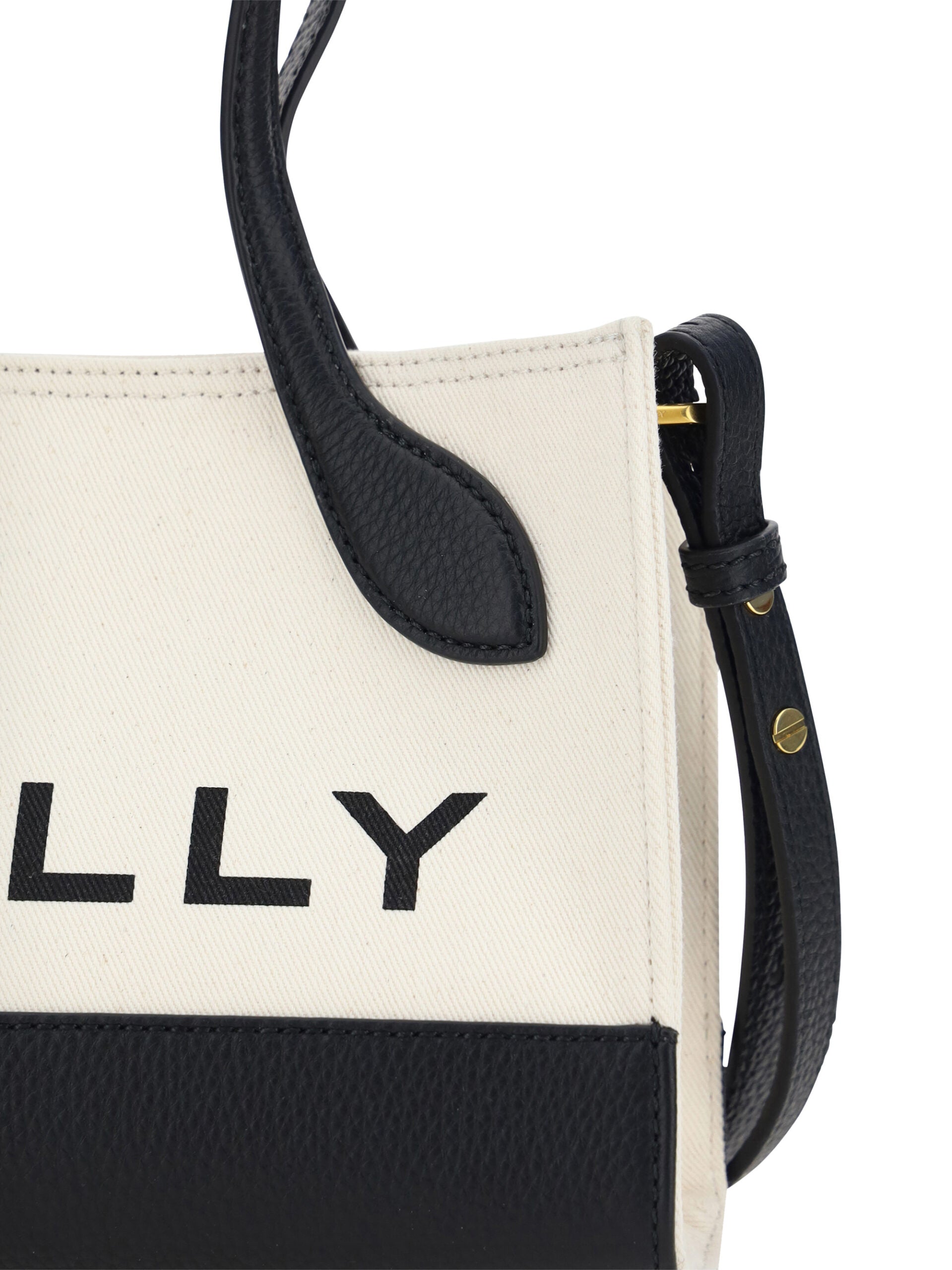 White And Black Leather Mini Handbag Bag