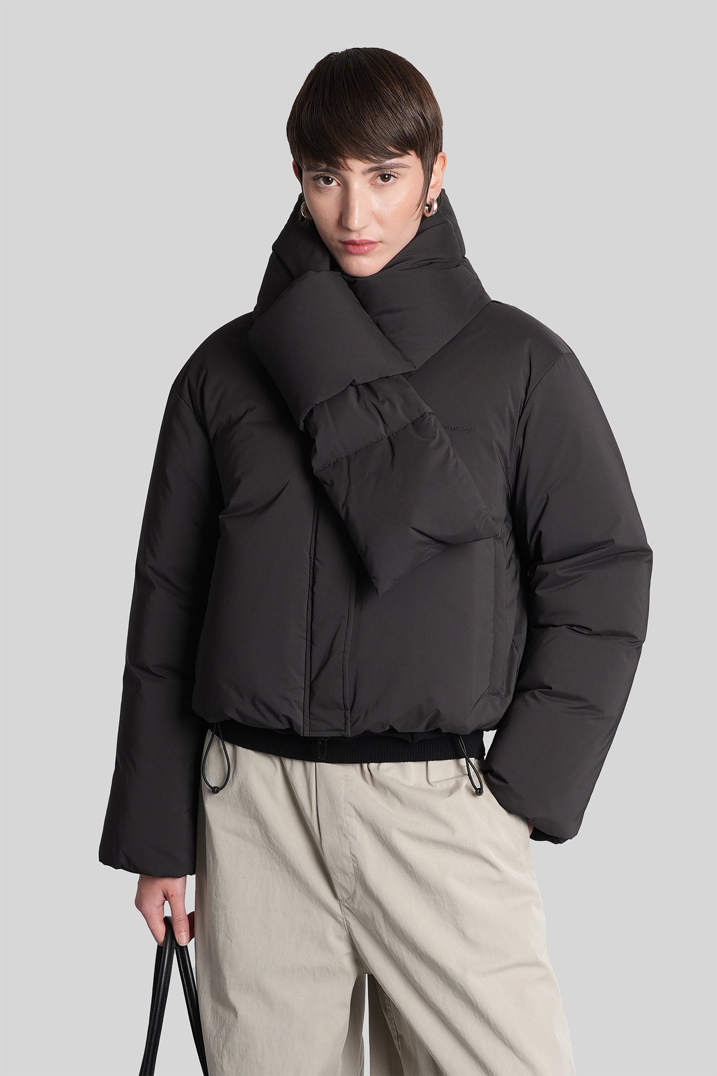 Puffer In Black Polyester Abbigliamento