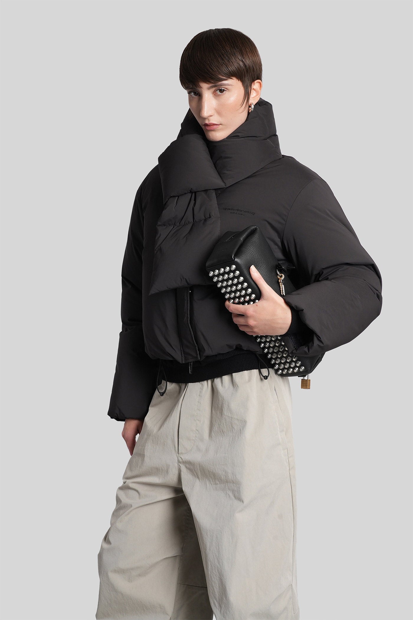 Puffer In Black Polyester Abbigliamento