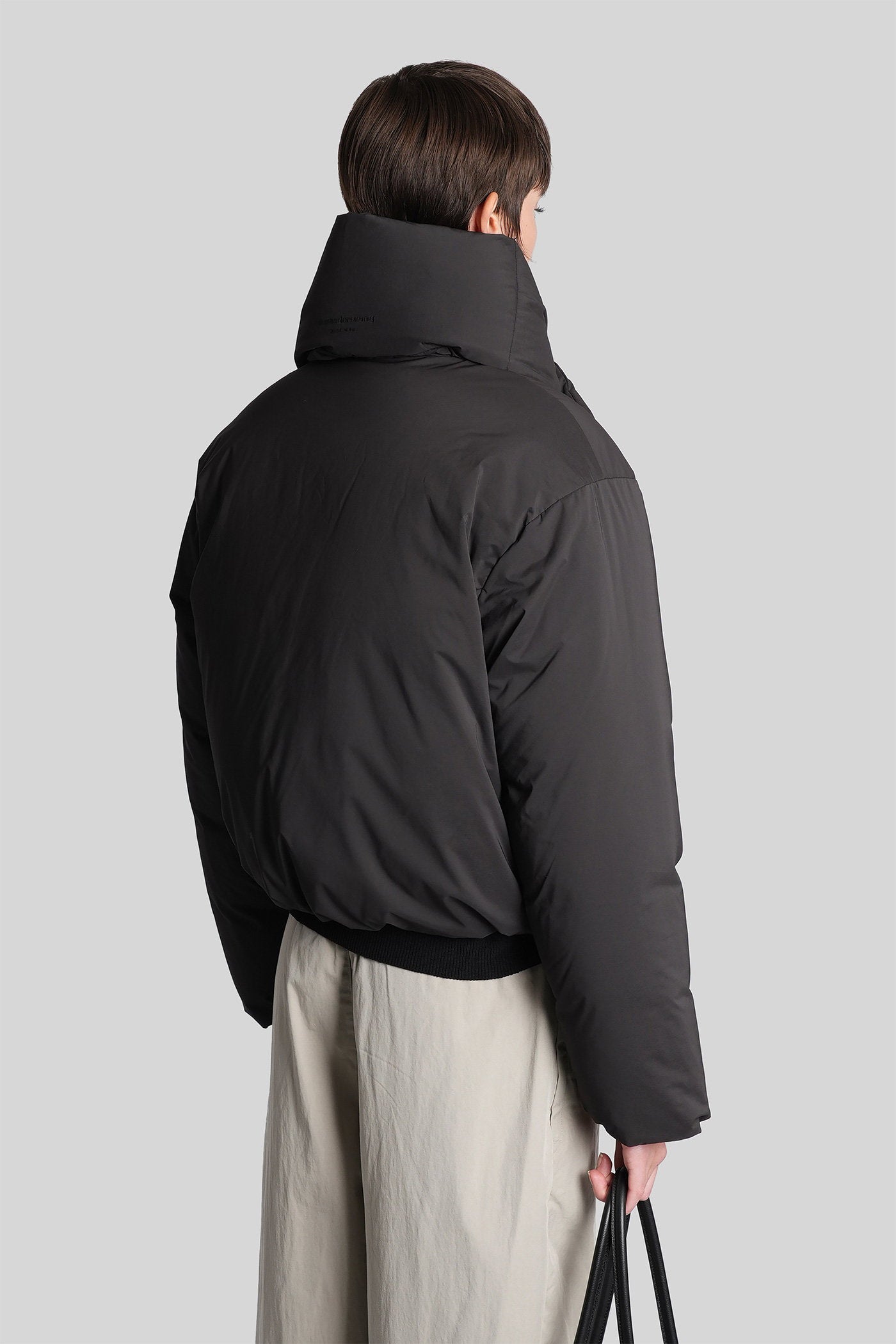 Puffer In Black Polyester Abbigliamento