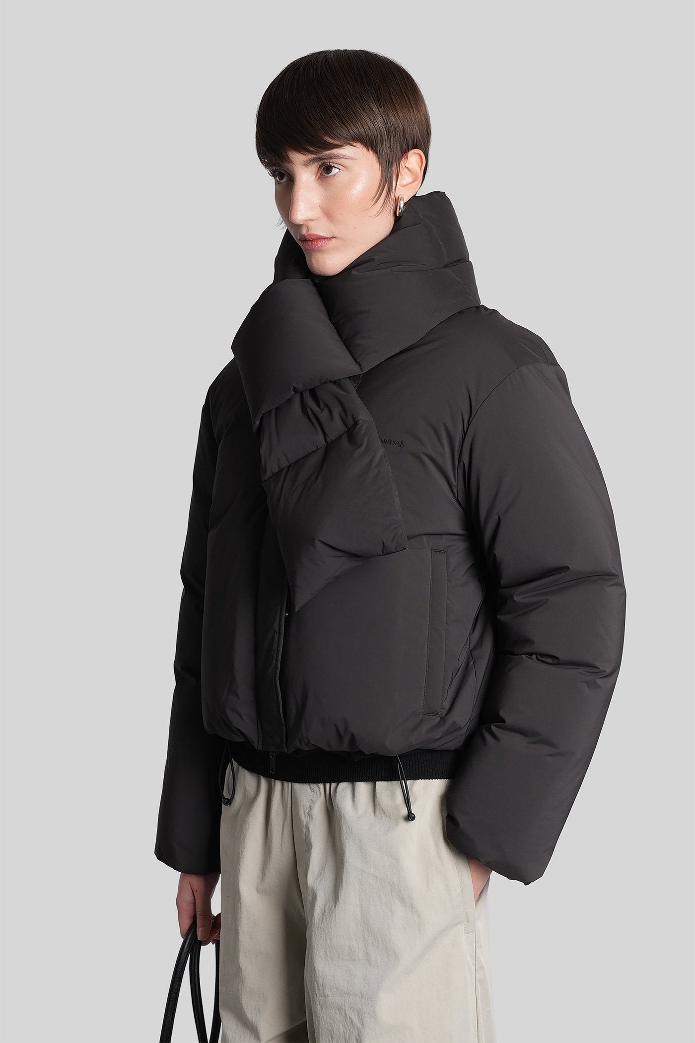 Puffer In Black Polyester Abbigliamento