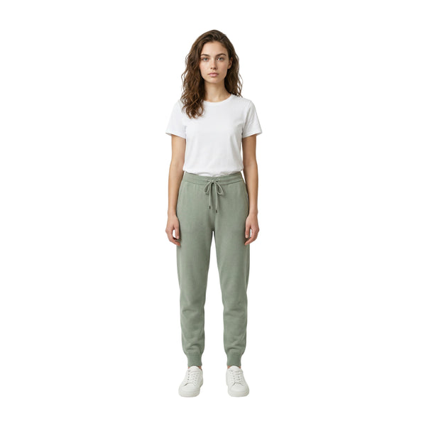 Brunello Cucinelli Womens Sage Cashmere Knit Trousers Green