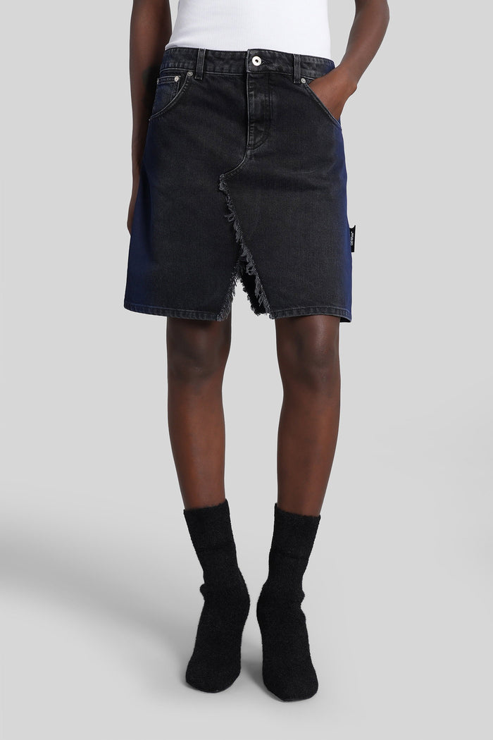 Skirt In Blue Cotton Abbigliamento