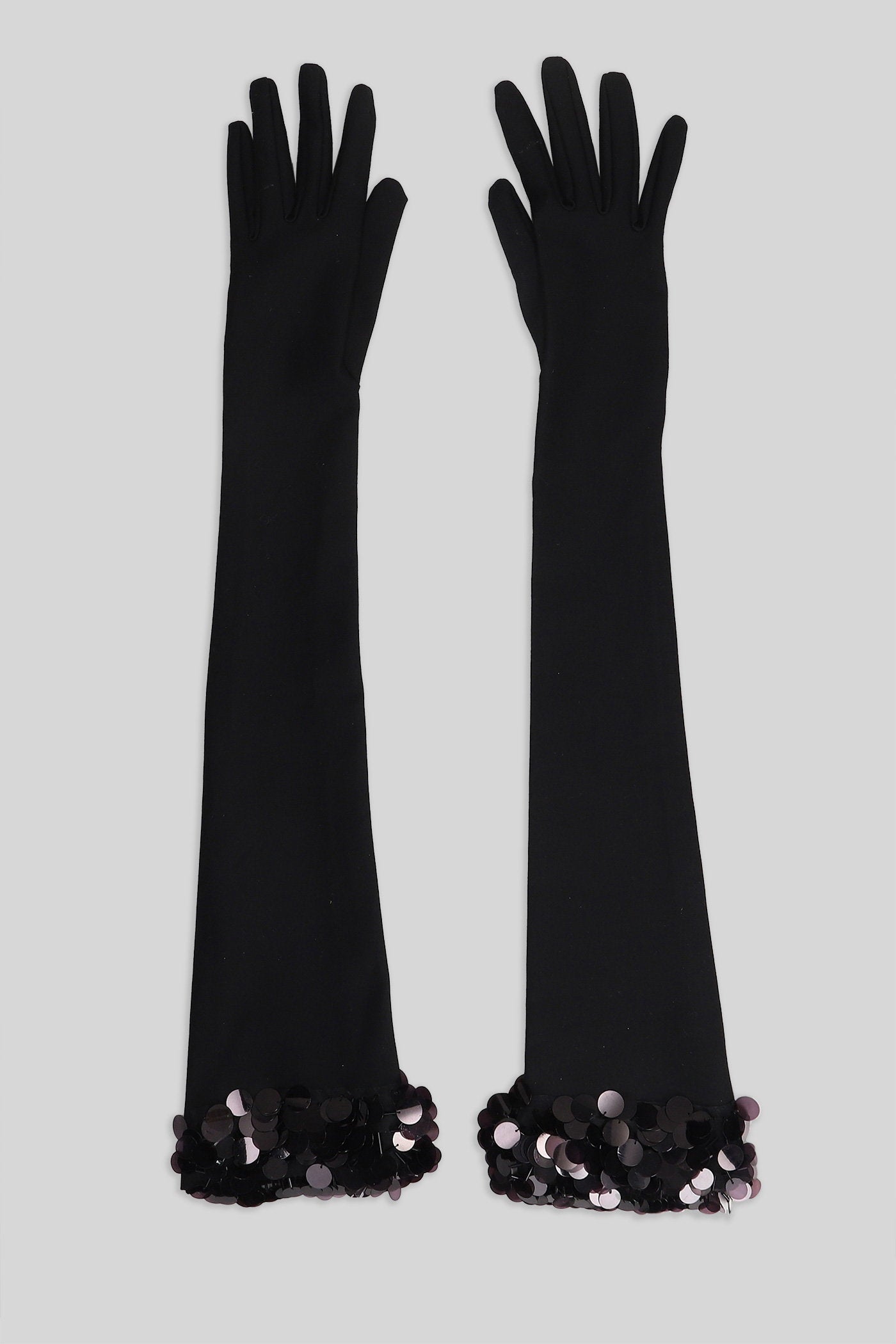 Gloves in black viscose Accessori