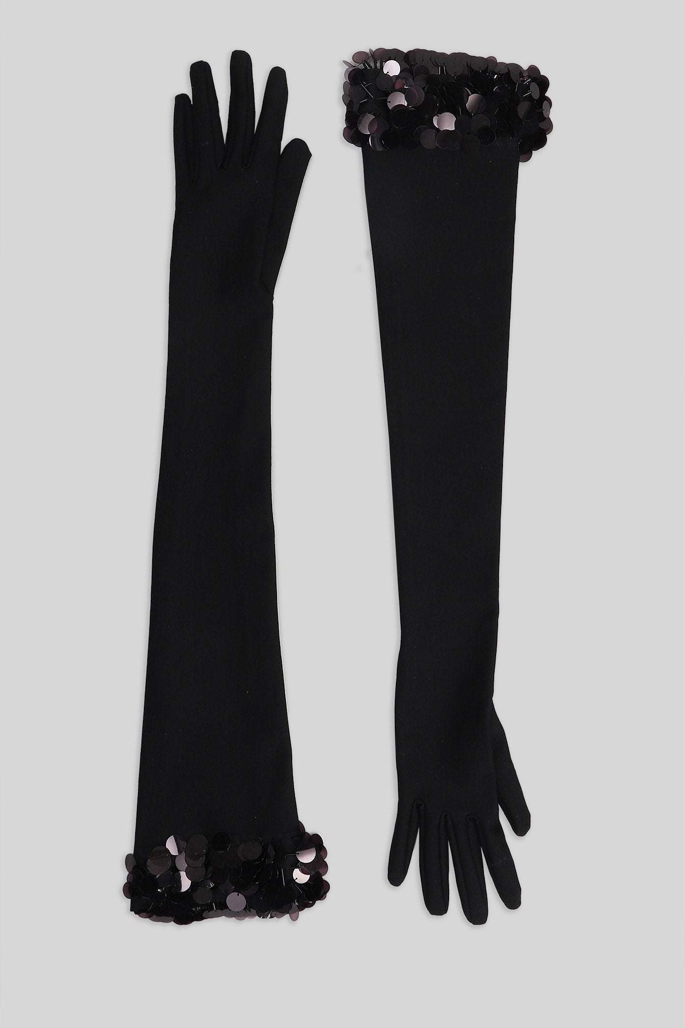 Gloves in black viscose Accessori