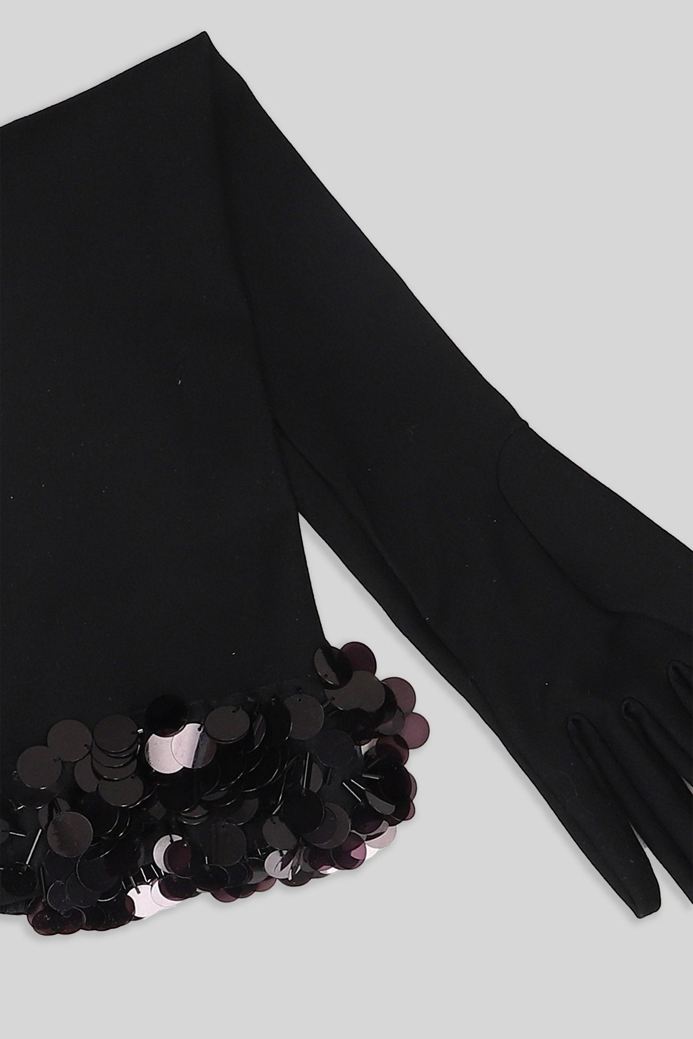 Gloves in black viscose Accessori