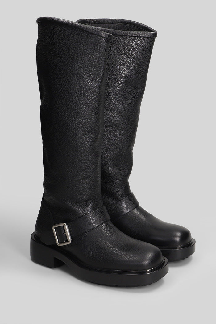 Cph 441 low heels boots in black leather Scarpe