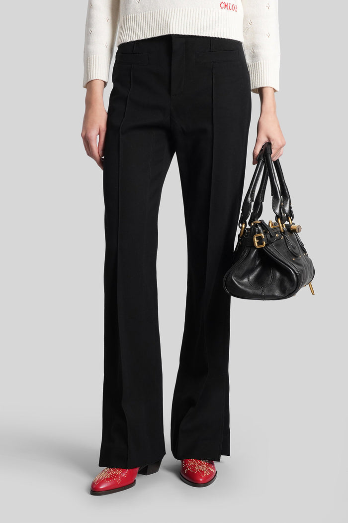 Pants in black cotton Abbigliamento