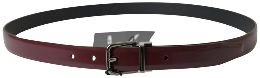 Dolce & Gabbana 100% Leather belt in bordeaux