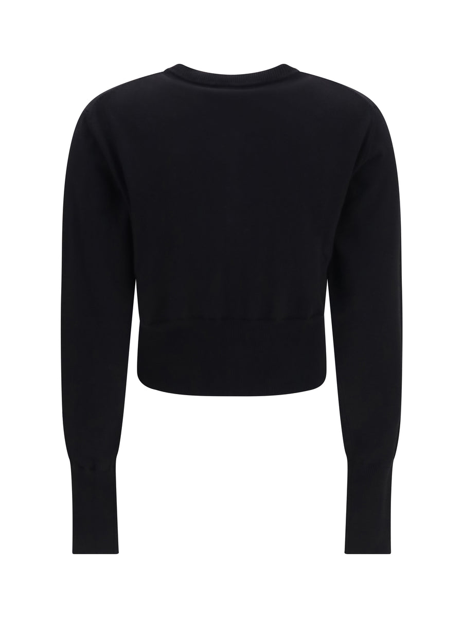 Cropped Cardigan Bea Black Cotton