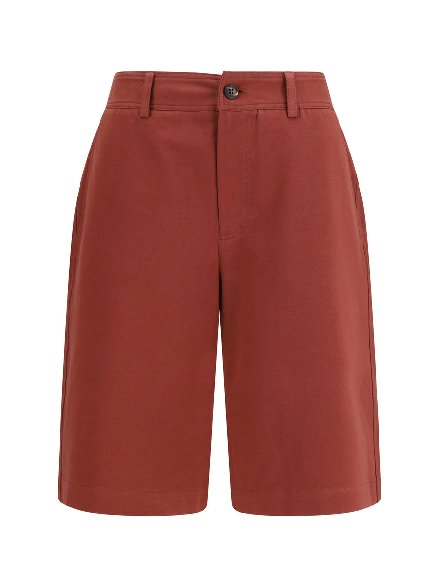 Cotton Bermuda Shorts Red Pear