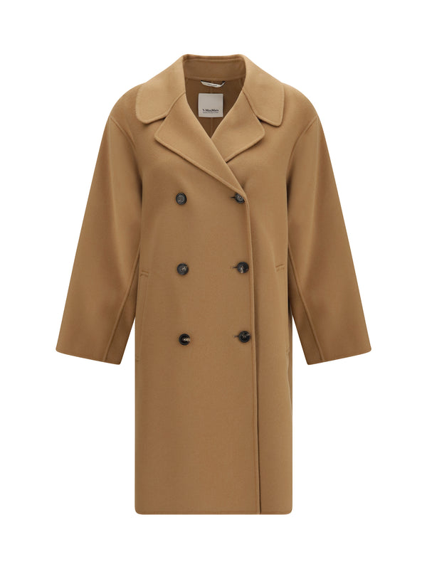 Magnolia Double-Breasted Virgin Wool Coat Perfect Camel Fleece Ovis Aries