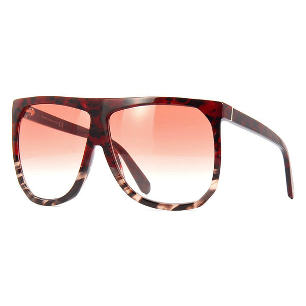 Loewe Sunglasses Square Full Rim, Red Havana Frame And Gradient Bordeaux Lens Lw40001i54t