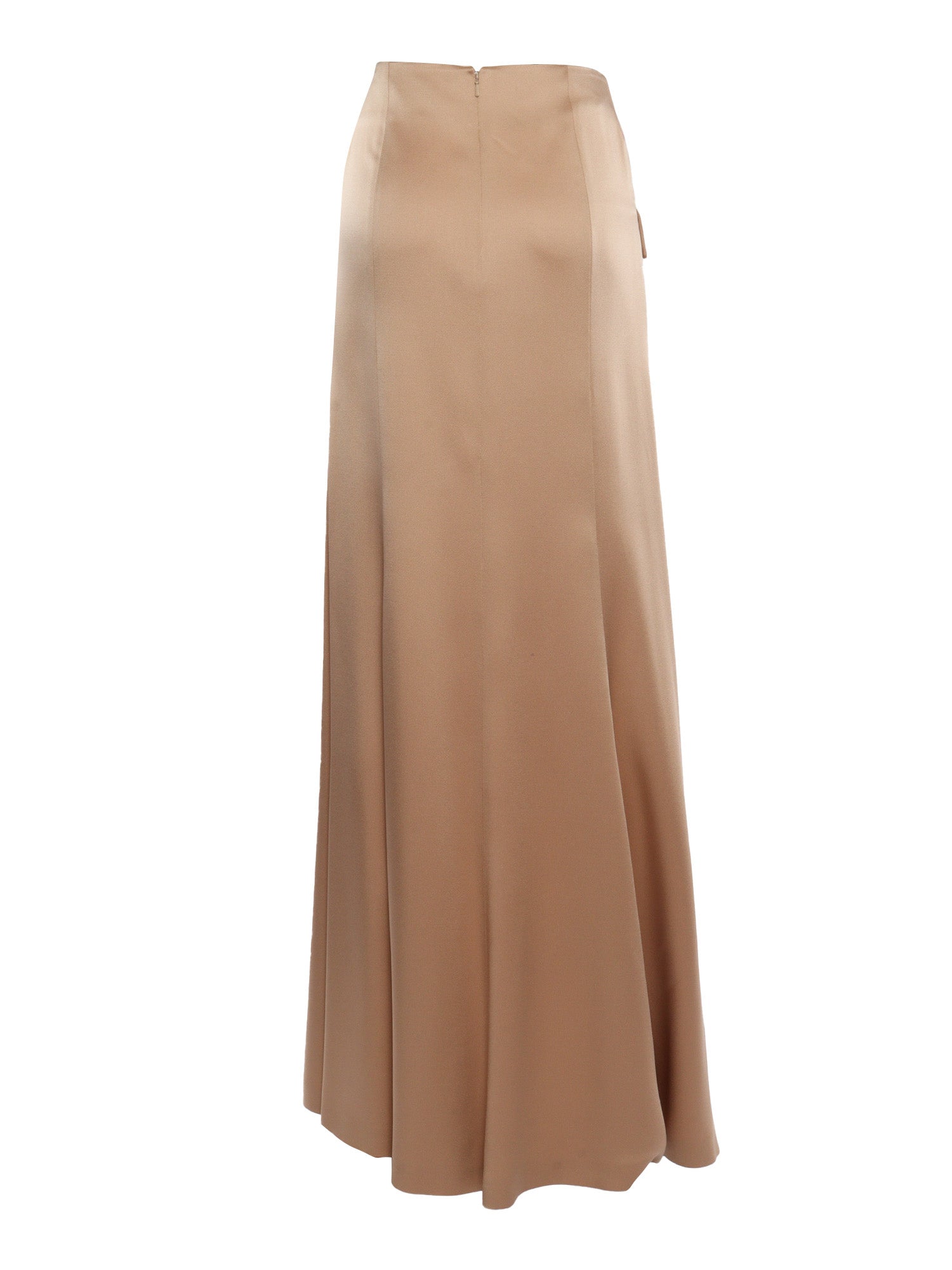 Camel colored long skirt Beige Acetate Viscose