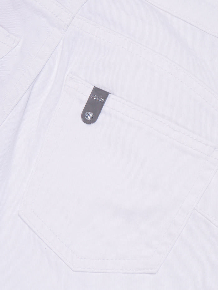 Pants White Cotton Elastane