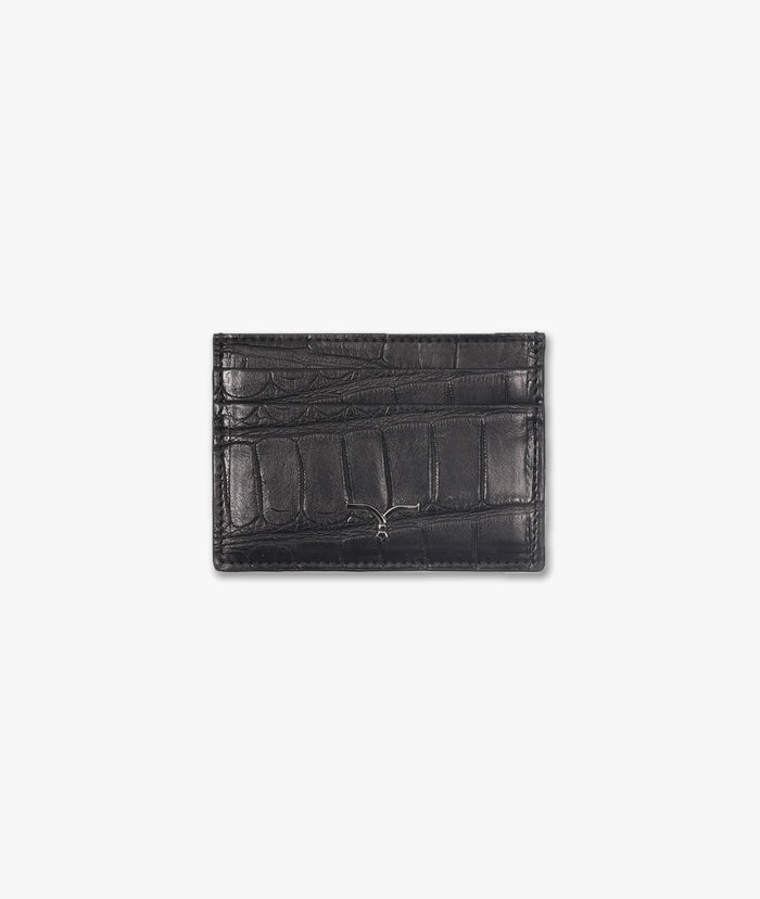 Horizontal Alligator Card Holder Capital Blue Credit And Business