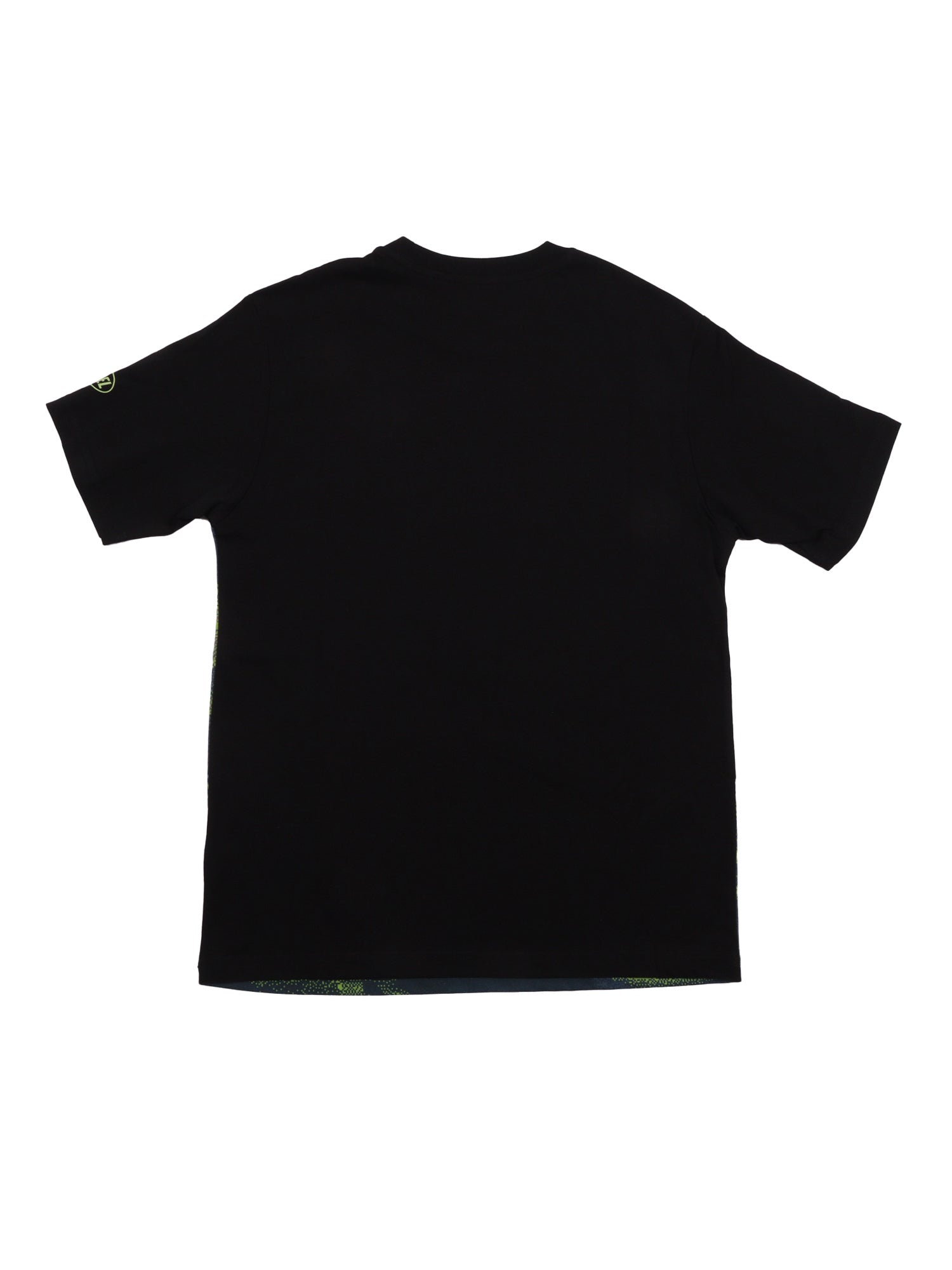 T-Shirts Black Cotton Polyester Short Sleeves T-shirt