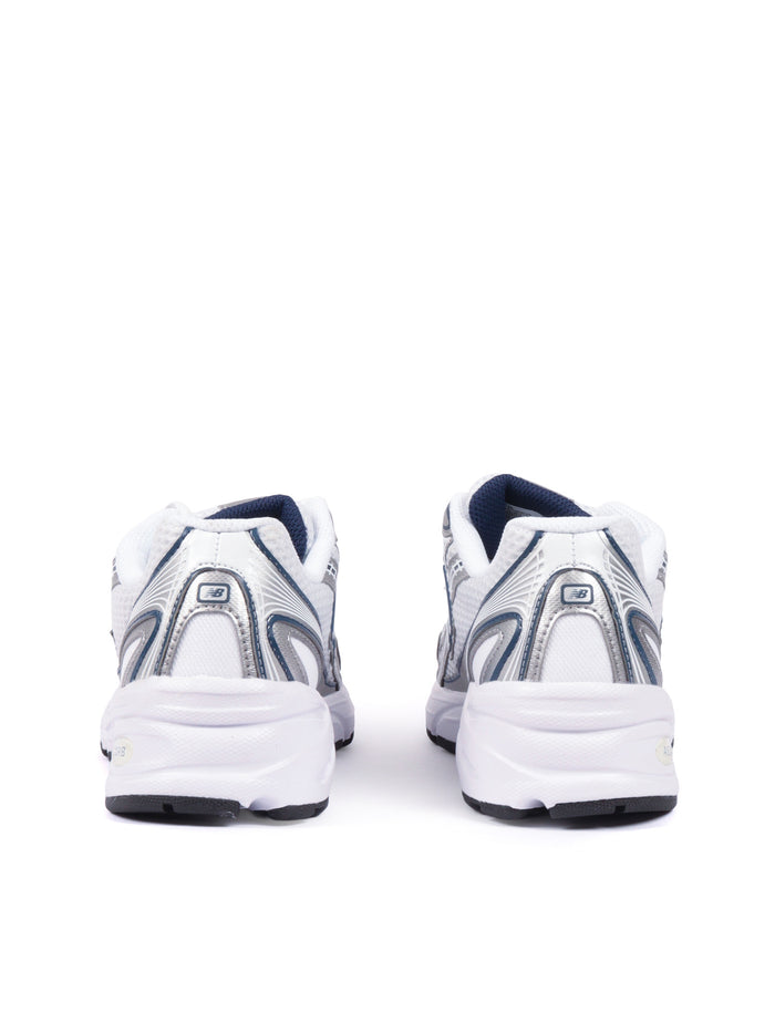 Scarpa Lifestyle - UNISEX TIER 1 Synthetic-Mesh WHITE-SILVER-NAVY D Synthetic Fabric 2 Mesh Sneaker