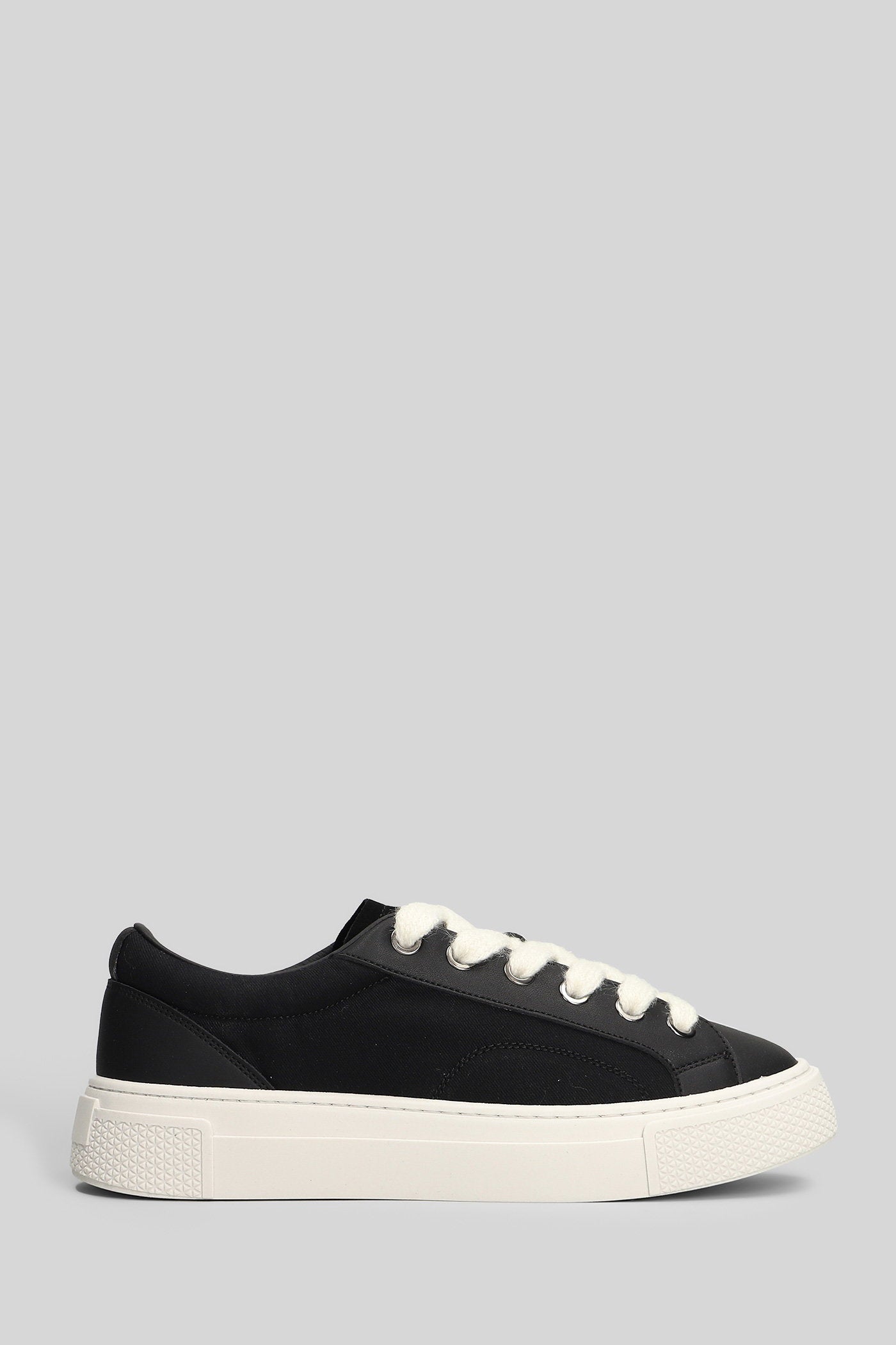 Piper Sneakers in black leather and fabric Scarpe