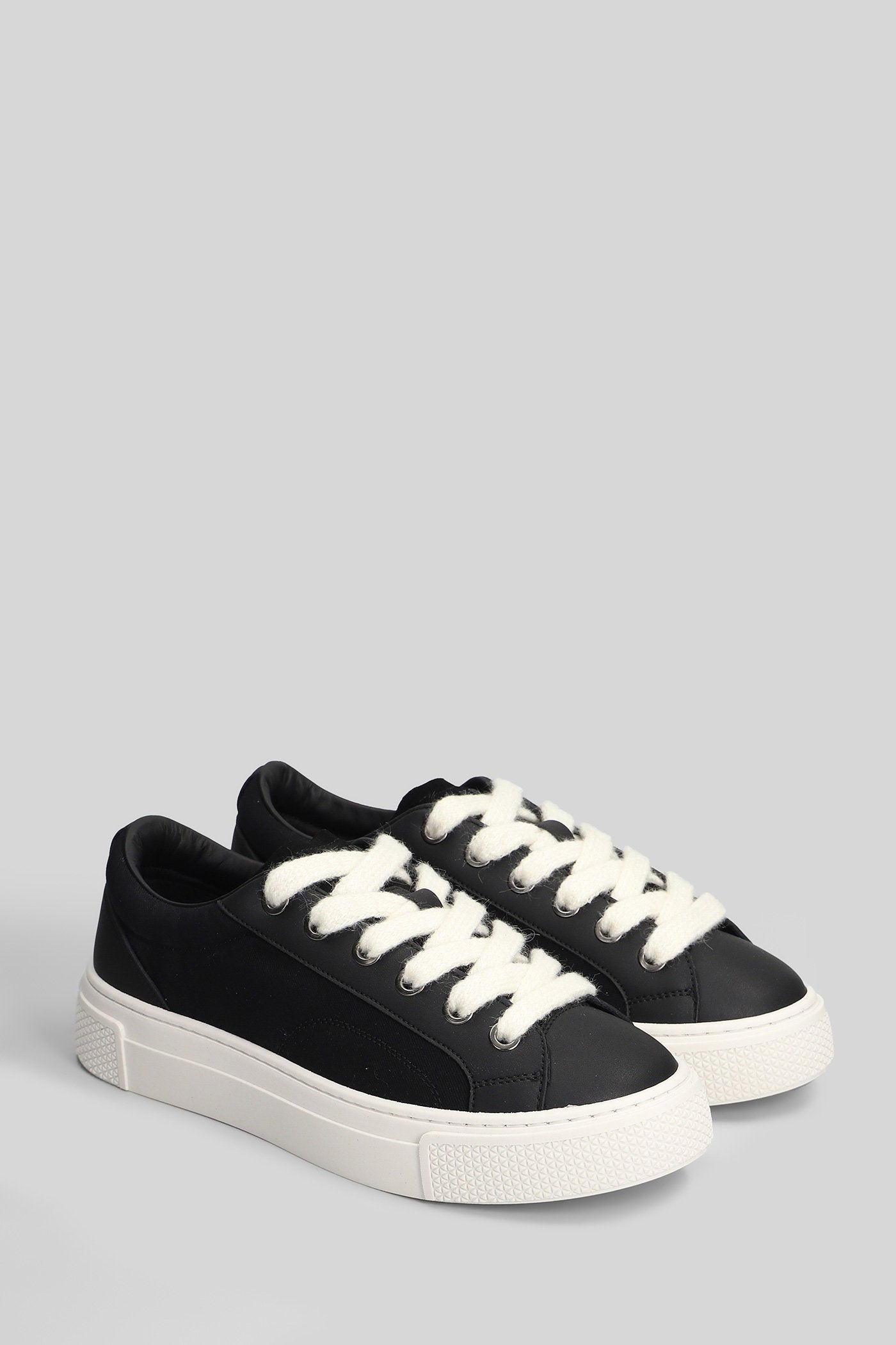 Piper Sneakers in black leather and fabric Scarpe