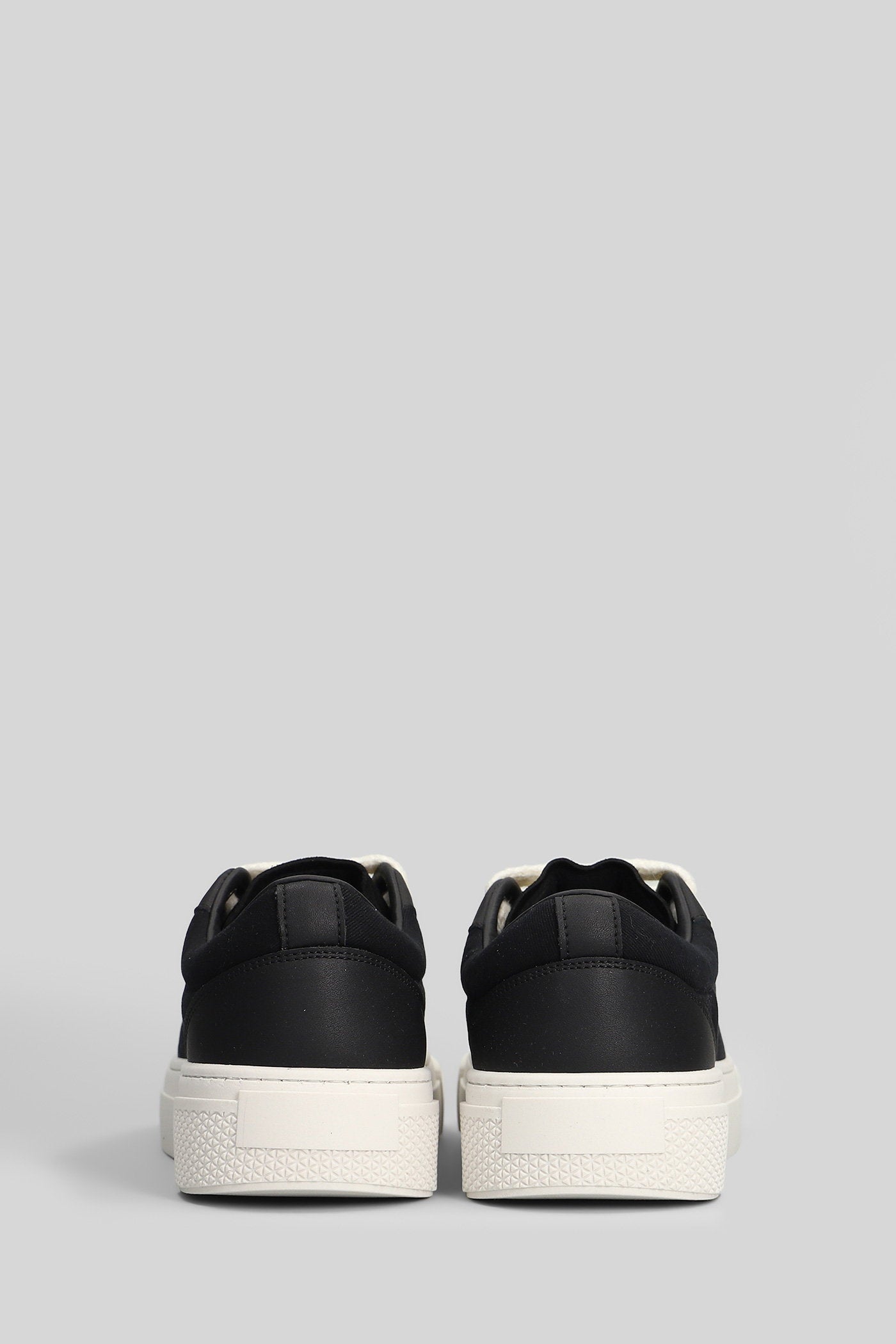 Piper Sneakers in black leather and fabric Scarpe