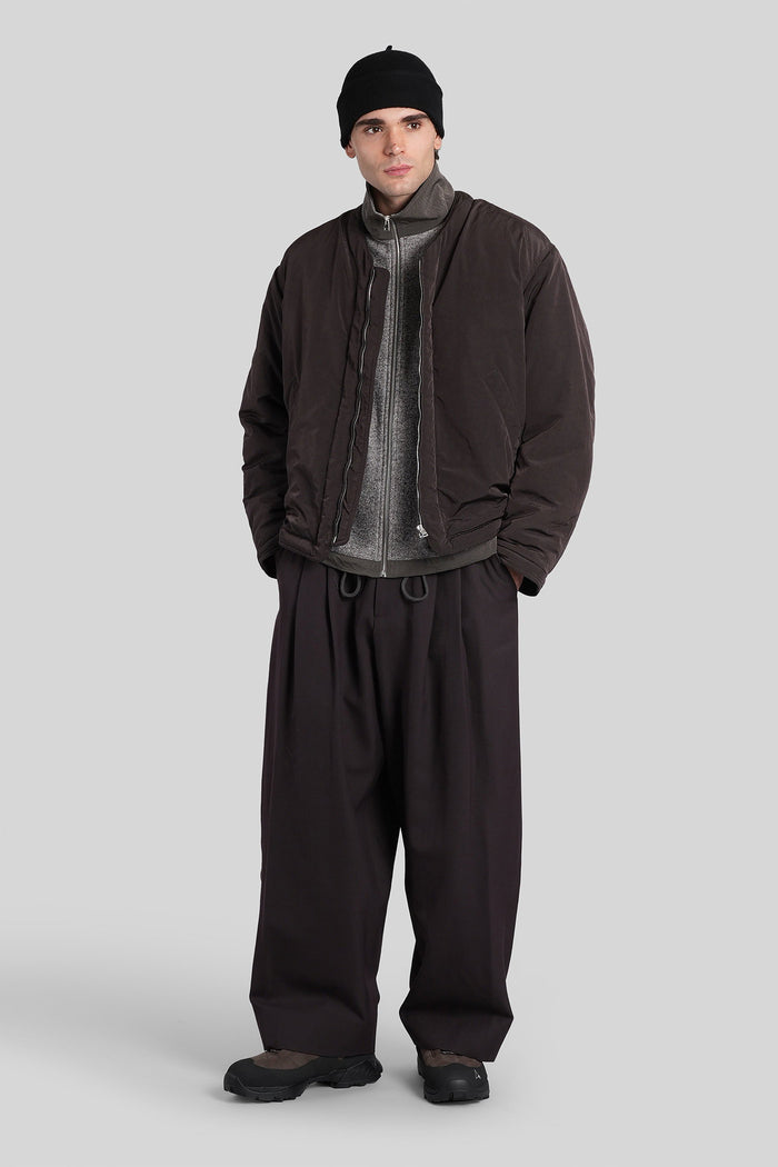 Bomber Jacket in brown polyamide Abbigliamento