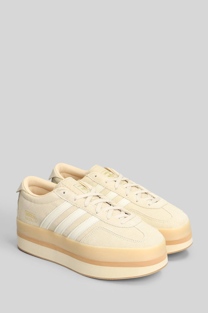Gazelle Stack Sneakers Beige Suede Scarpe