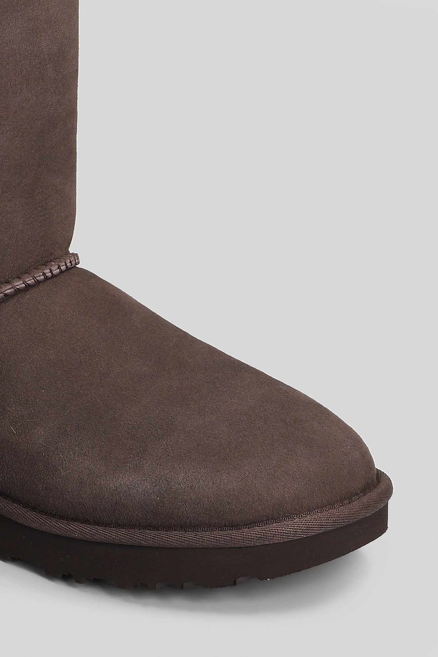 Classic Short II low heels Ankle boots in brown suede Scarpe