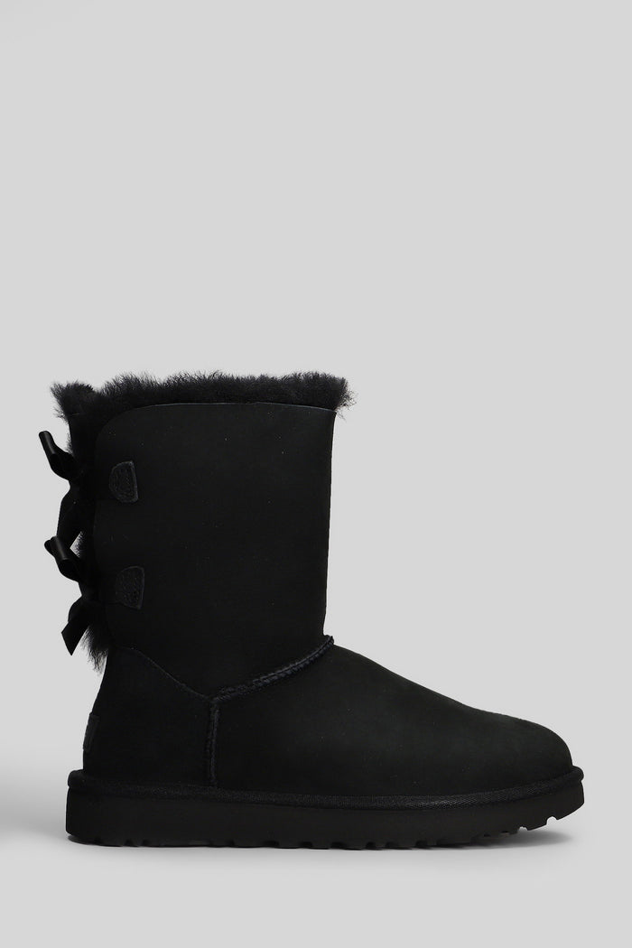 Bailey Bow II low heels Ankle boots in black suede Scarpe