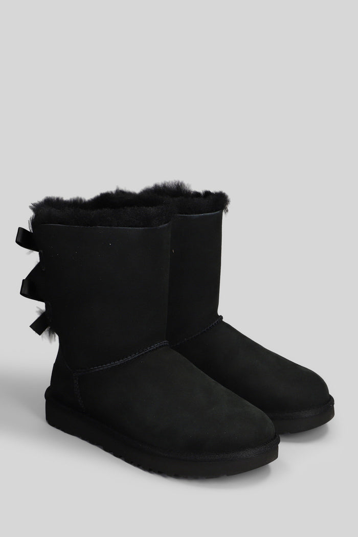 Bailey Bow II low heels Ankle boots in black suede Scarpe