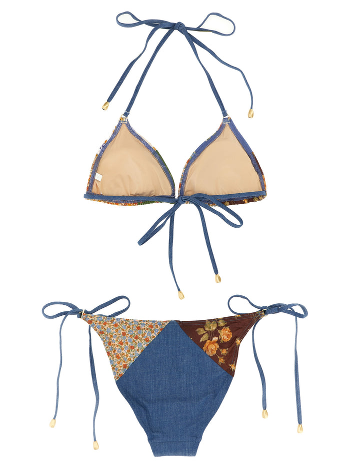 Lucky Cotton Mini Tri bikini Multicolor Beachwear