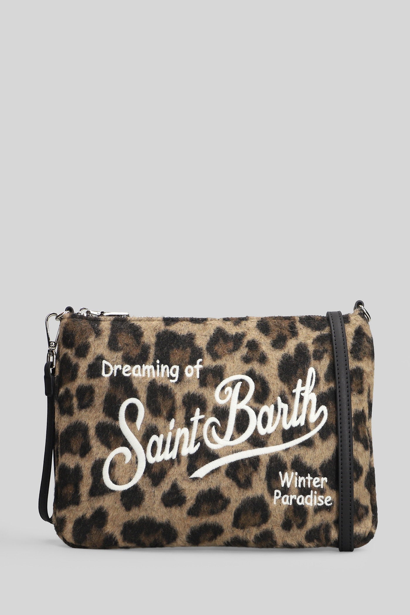 Parisienne felt Clutch in Animalier polyester Borse