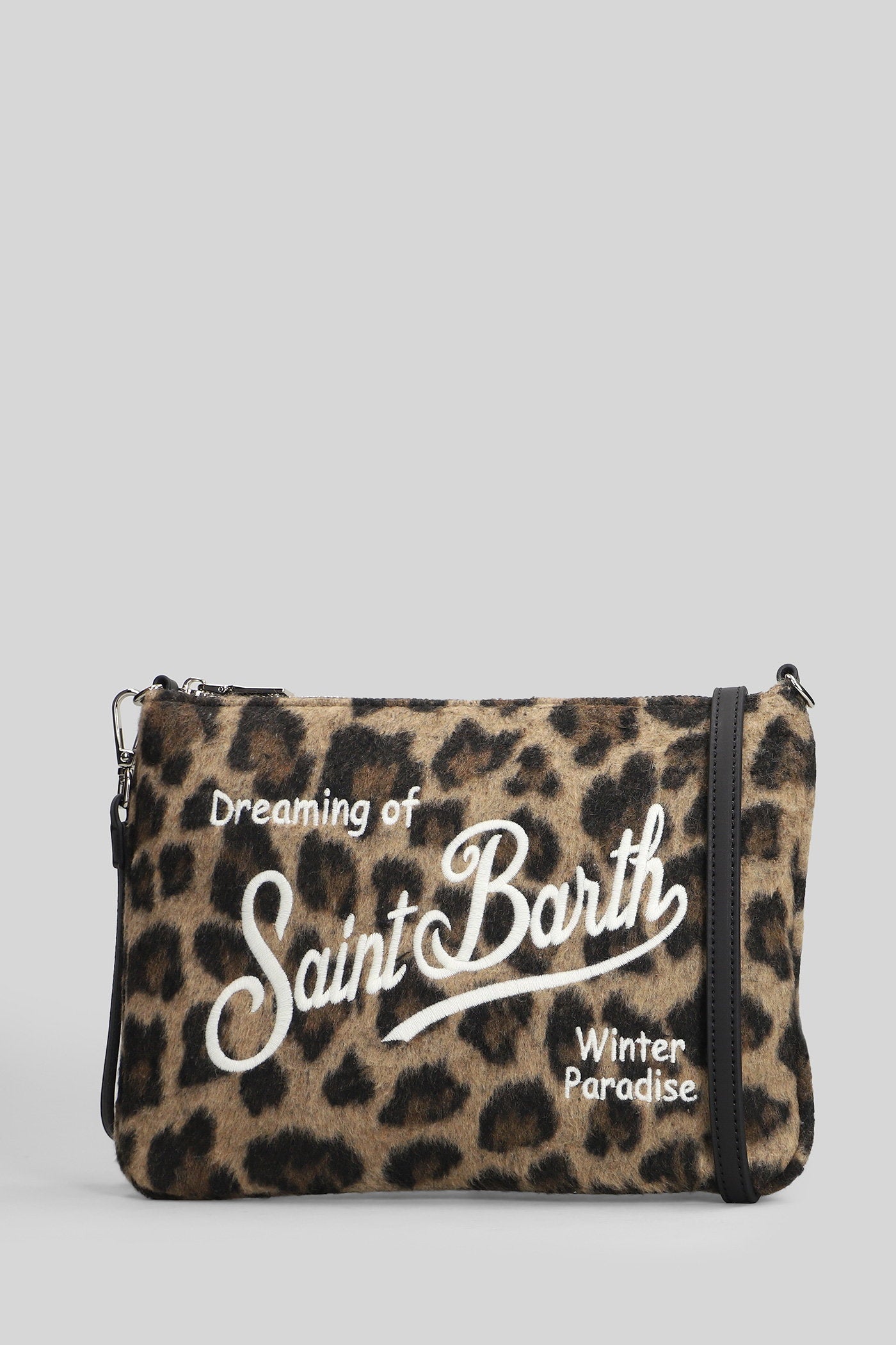 Parisienne felt Clutch in Animalier polyester Borse