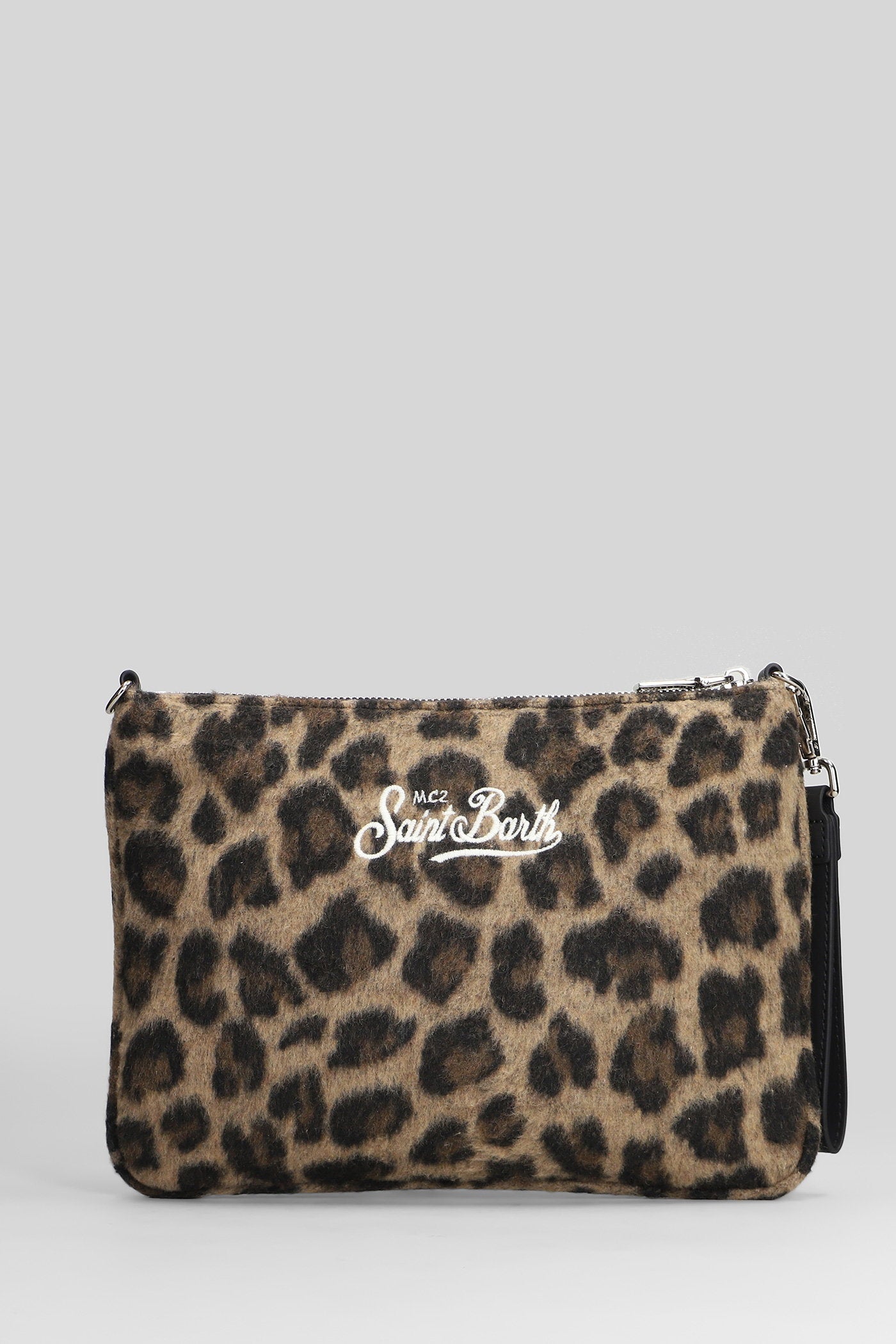 Parisienne felt Clutch in Animalier polyester Borse