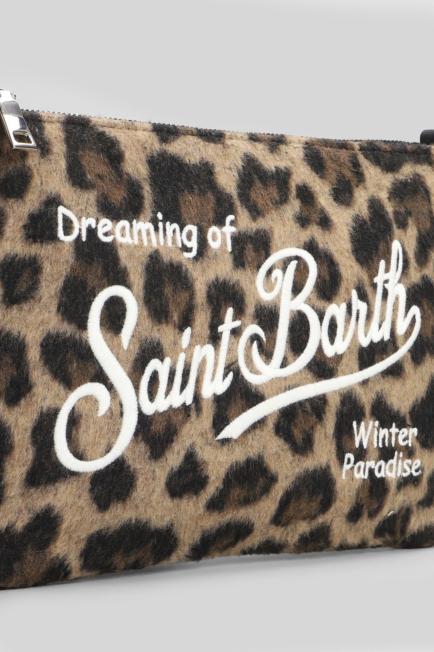 Parisienne felt Clutch in Animalier polyester Borse