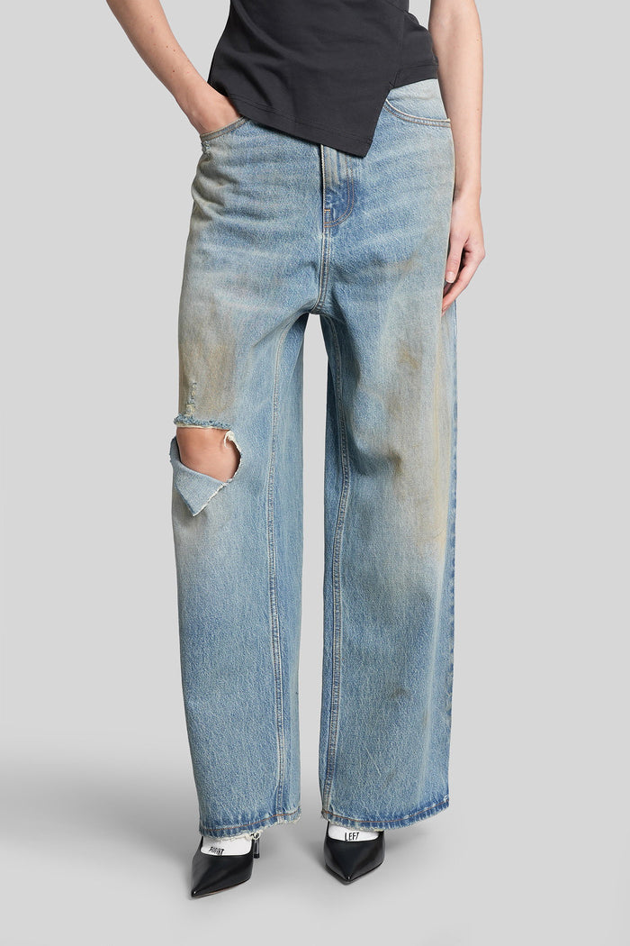 Jeans in blue cotton Abbigliamento