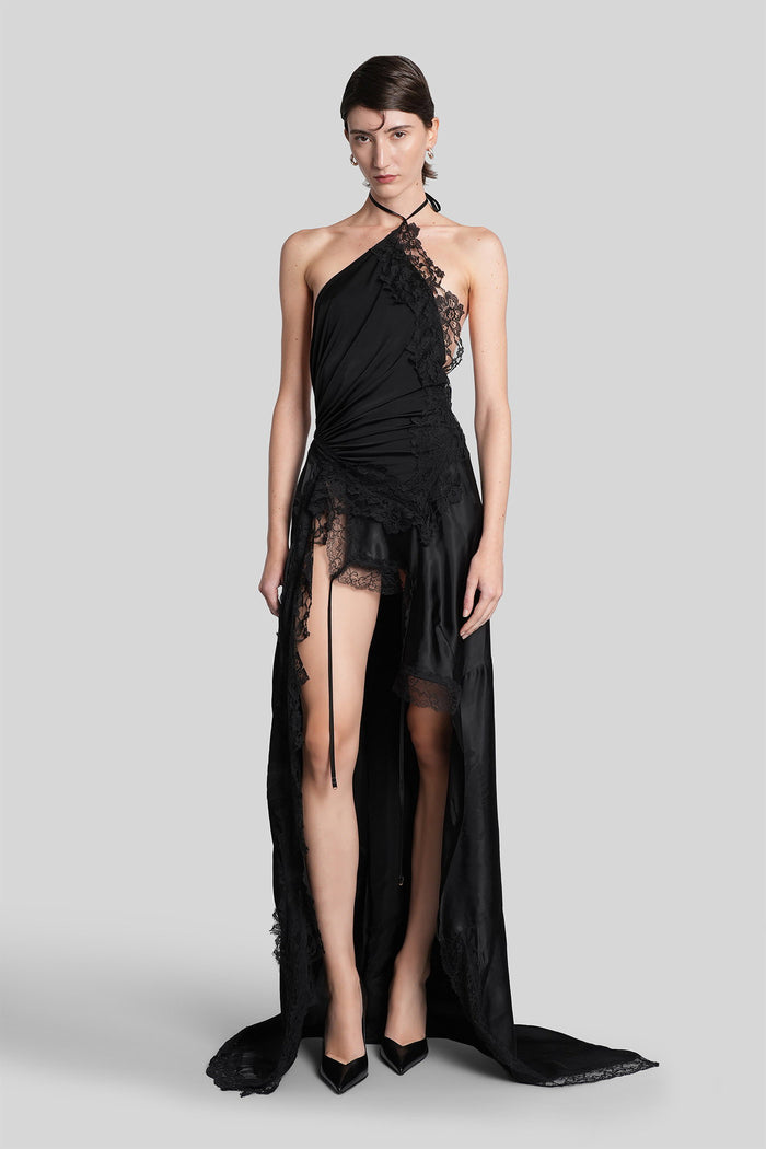 Long Dress Black Viscose Abbigliamento