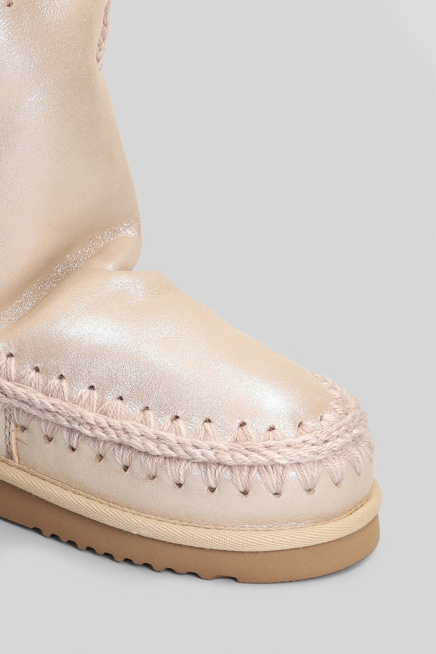 Eskimo 24 low heels Ankle boots in rose-pink glitter Scarpe