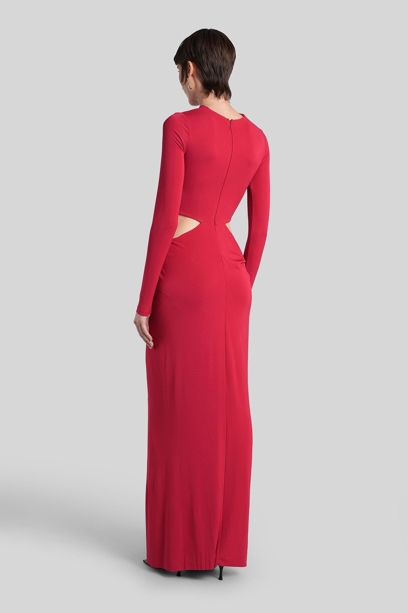 Keri Long dress in red viscose Abbigliamento