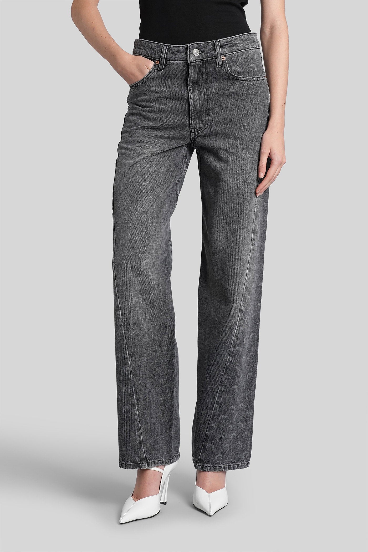 Jeans in grey denim Abbigliamento
