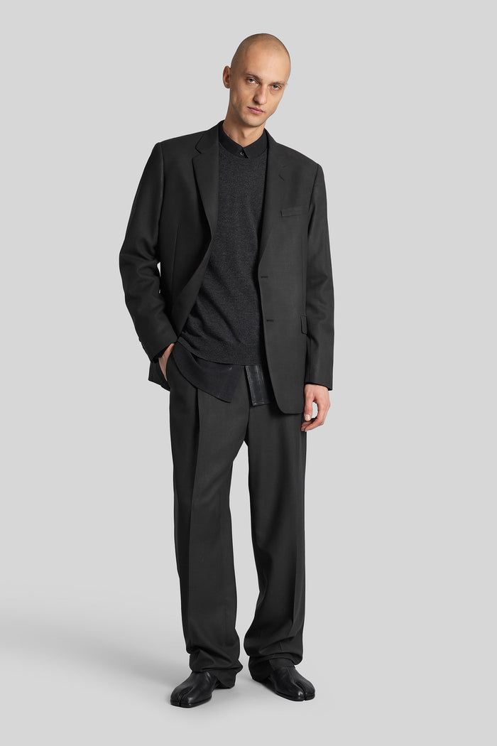 Blazer in black wool Abbigliamento