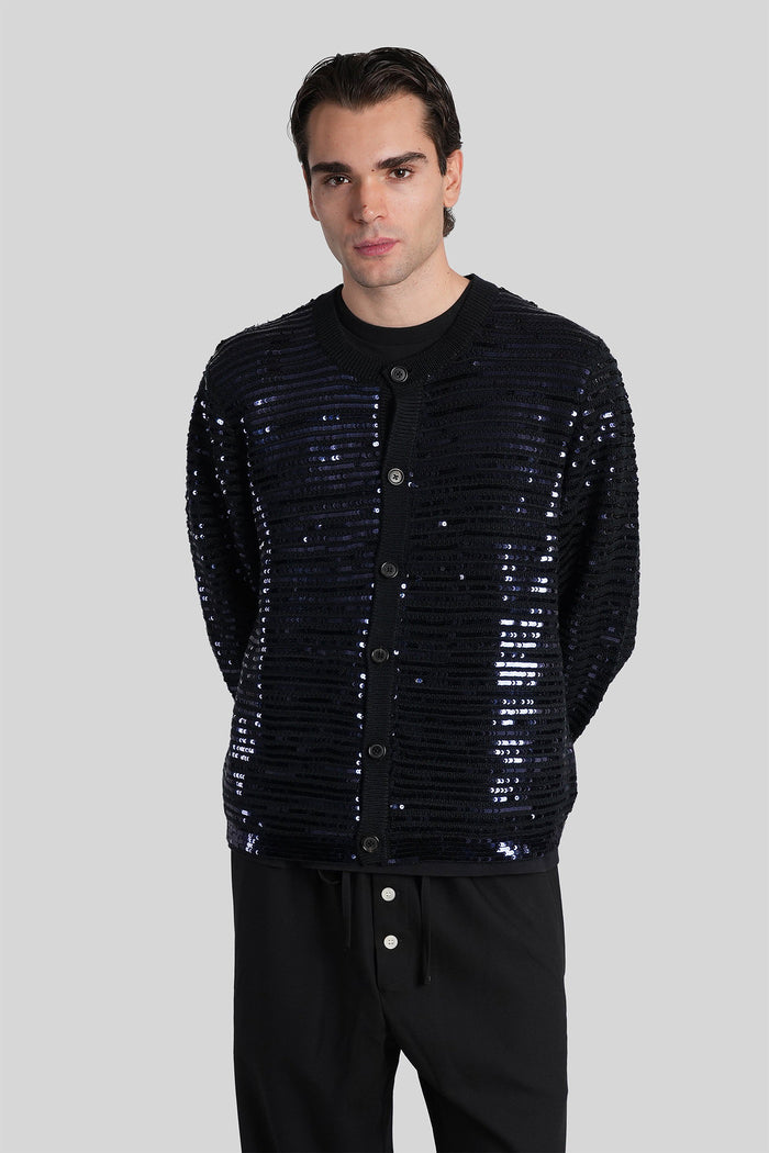 Cardigan Black Wool Abbigliamento
