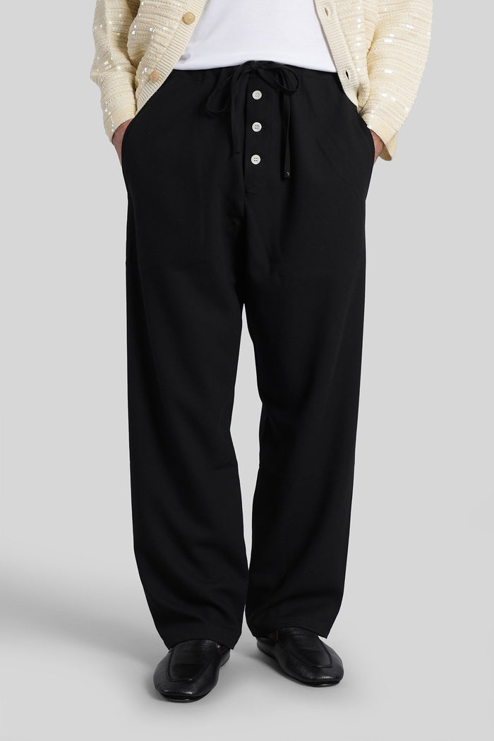 Pants in black wool Abbigliamento